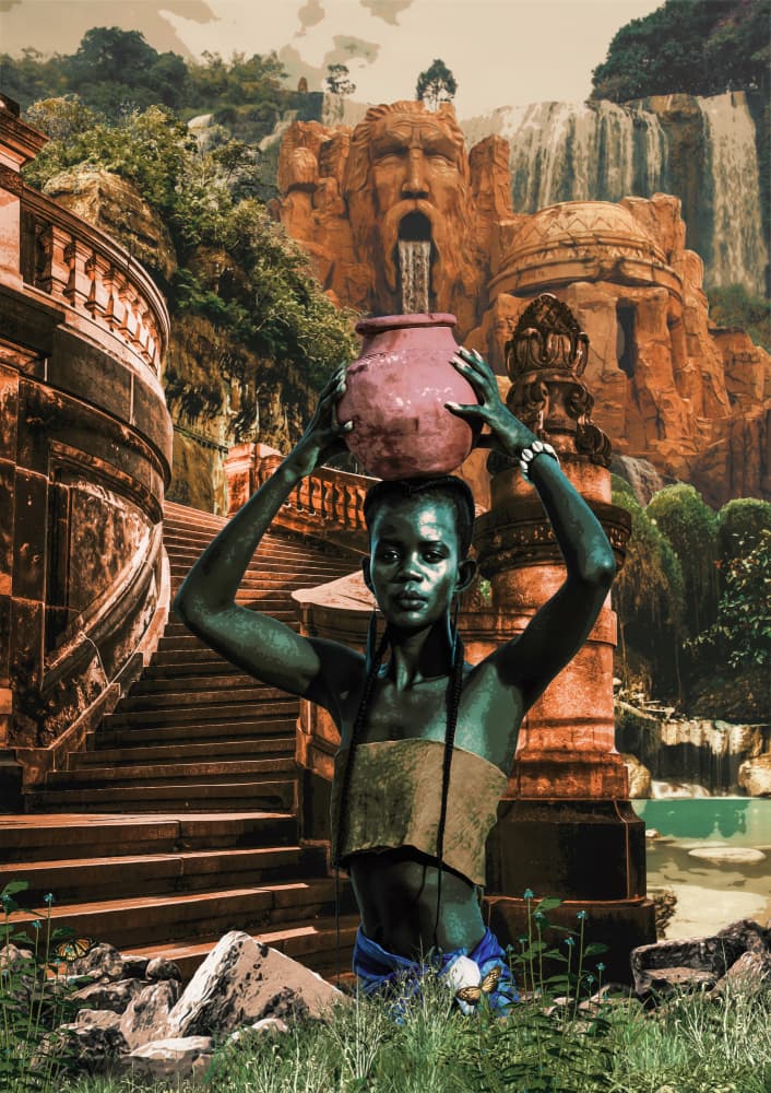 Mystical Temple Woman by CosmoZach — canvas wall art
