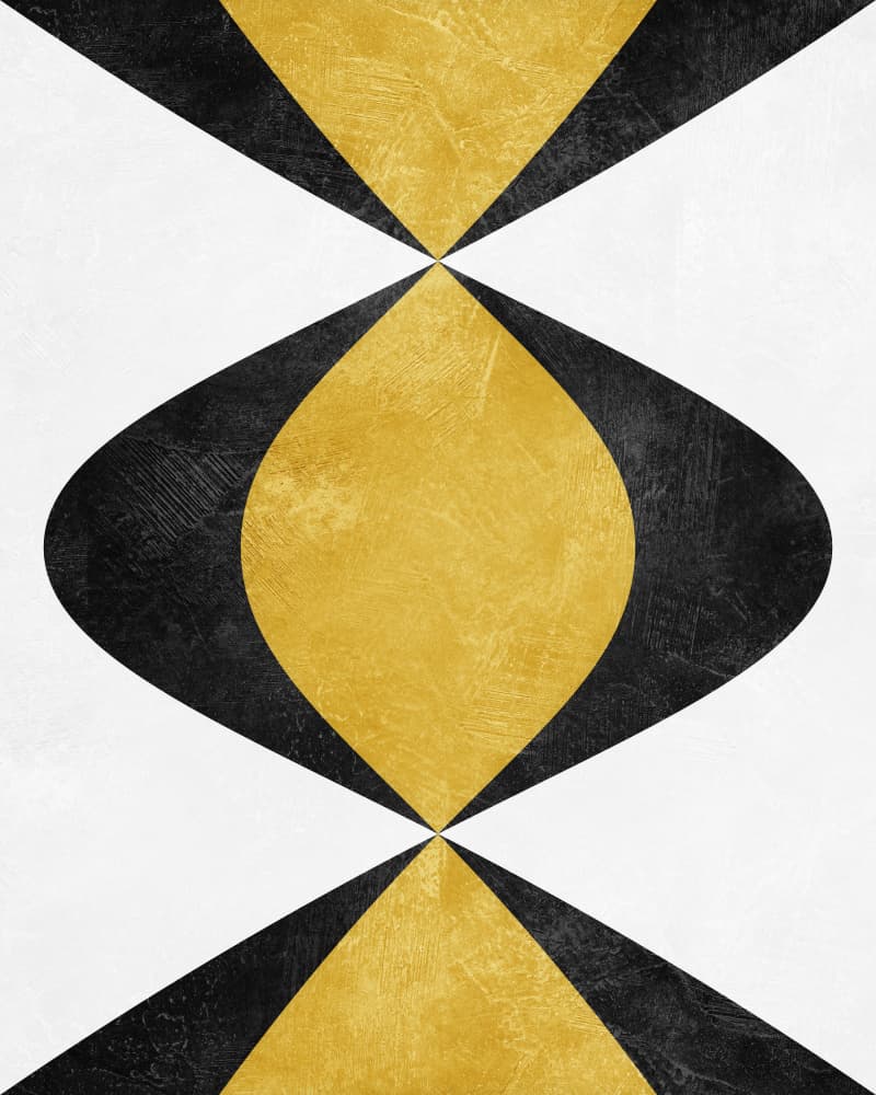 Modern Black Gold Abstract by Ema Paraschiv — canvas wall art