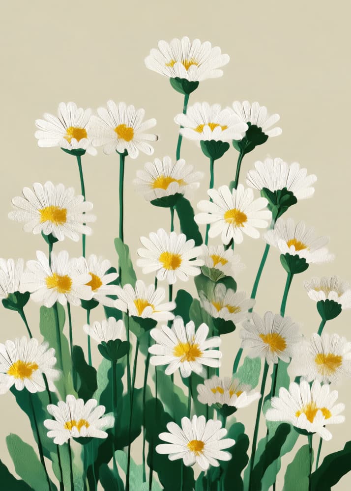 White Daisies In Bloom by City Art — canvas wall art