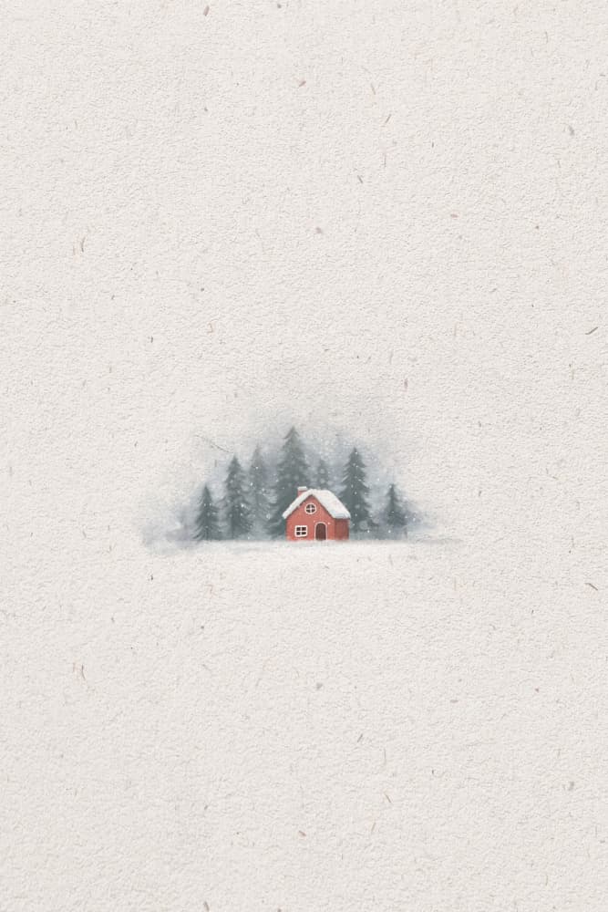 Misty Winter Cabin by Xuan Thai — canvas wall art