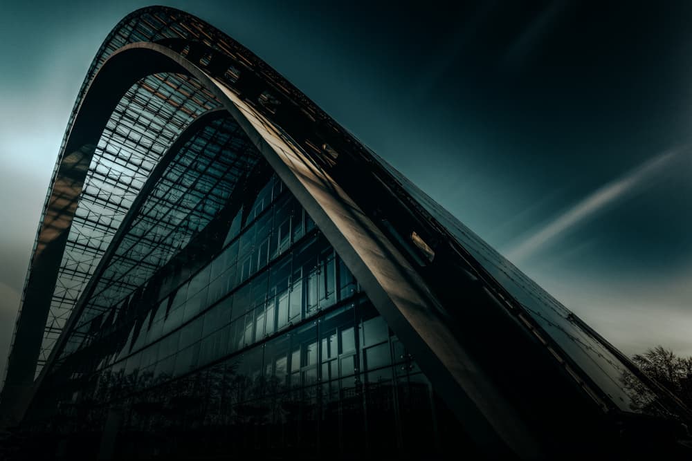 Futuristic Glass Arch by Jürgen Muß — canvas wall art