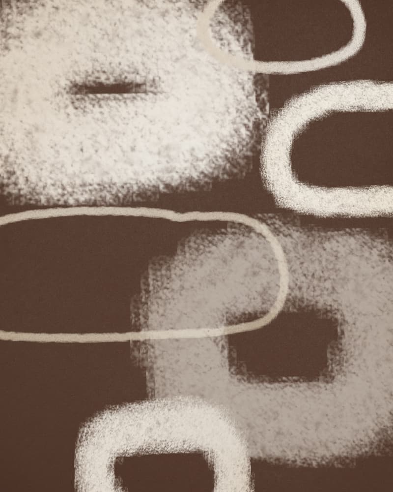 Brown Abstract Loops by Diana Jahns — canvas wall art
