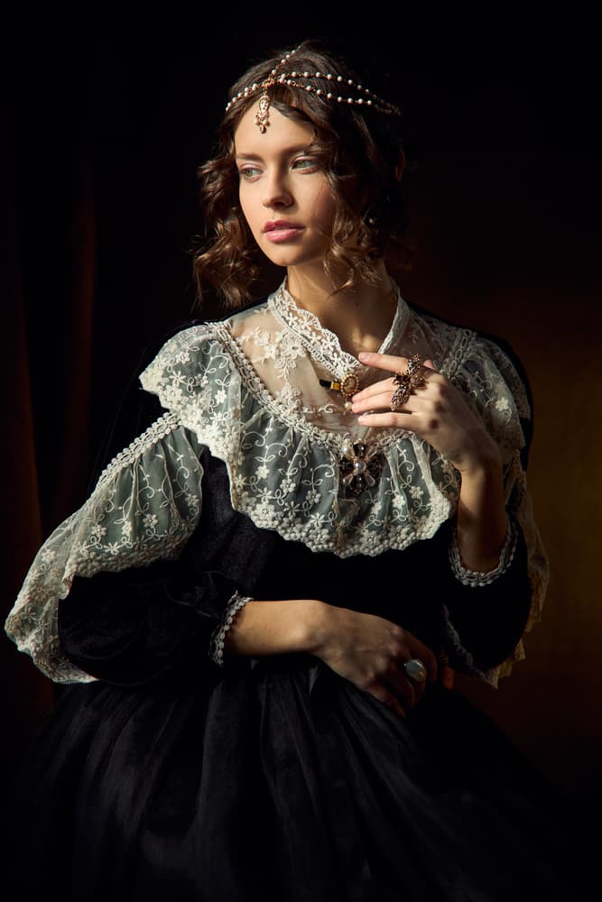 Regal Lace Portrait by Photographer — canvas wall art