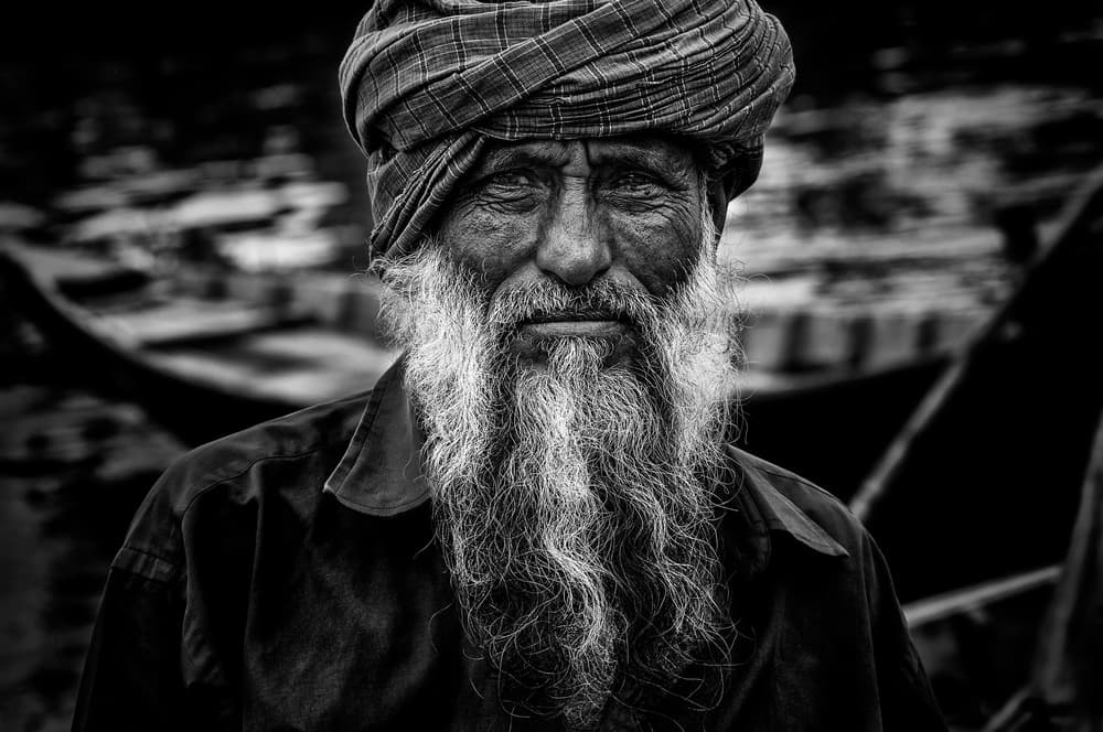 Contemplative Bearded Elder by Joxe Inazio Kuesta Garmendia — canvas wall art