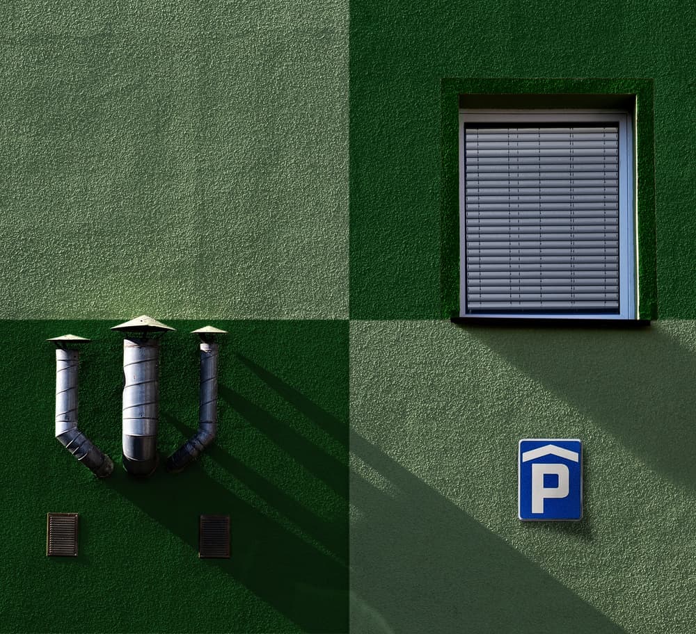 Green Facade Details by Tomasz Buczkowski ( Tomush ) — canvas wall art