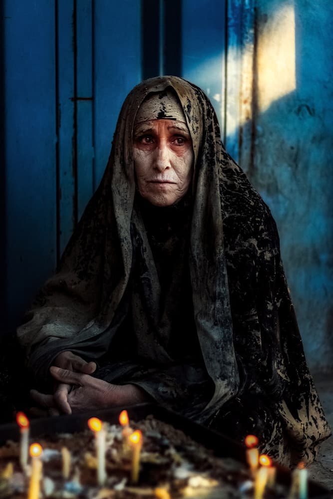 Elder's Solemn Devotion by Babak Mehrafshar — canvas wall art