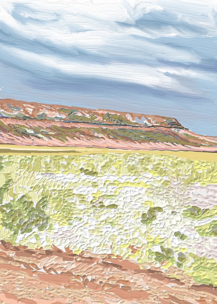 Sweeping Desert Mesa by Jenna Alheit — canvas wall art