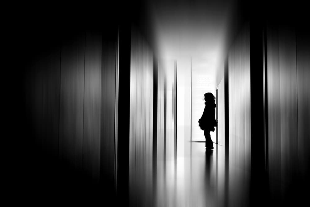 Solitary Child Silhouette by Paulo Medeiros — canvas wall art