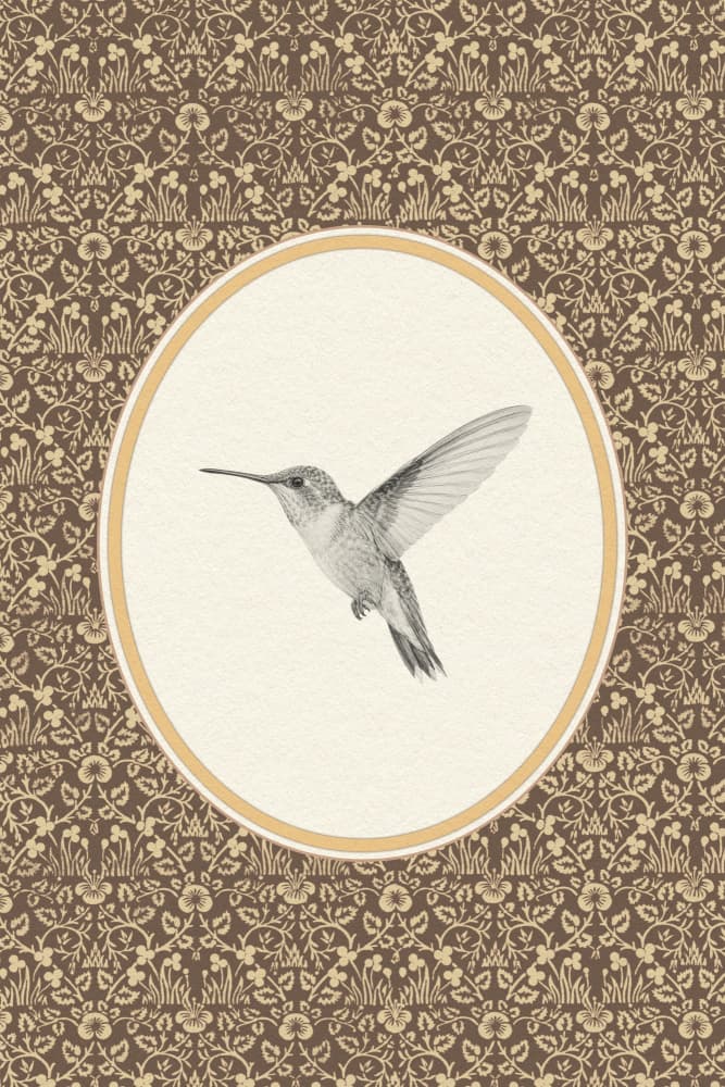 Graceful Hummingbird Pattern by Wild Violets — canvas wall art