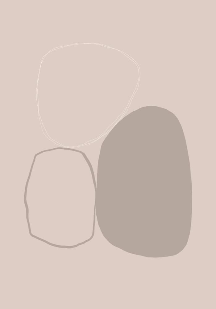 Neutral Organic Forms by uplusmestudio — canvas wall art