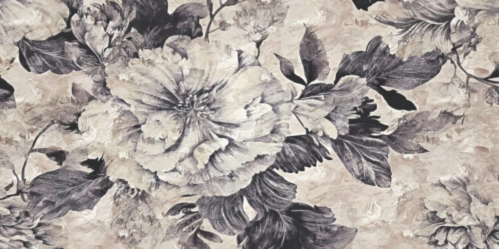 Gray Botanical Blooms by Rafal Kulik — canvas wall art