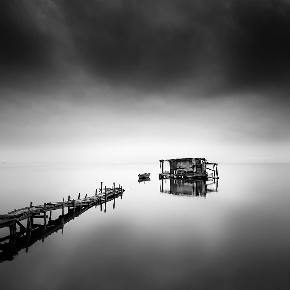 Lonely Fishing Shack by George Digalakis — canvas wall art