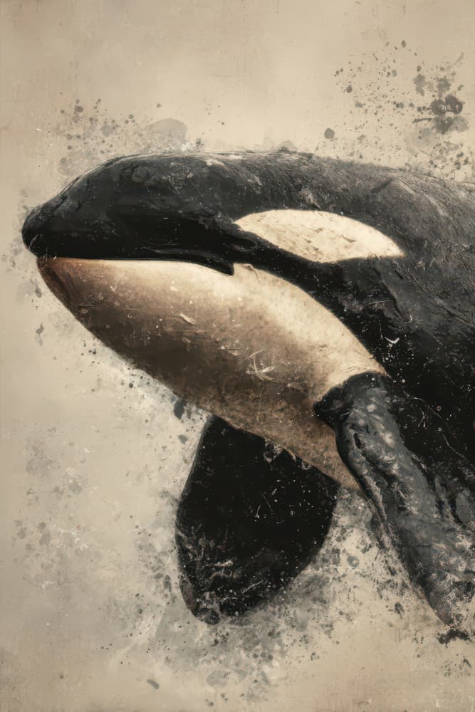 Dynamic Killer Whale by Rafal Kulik — canvas wall art