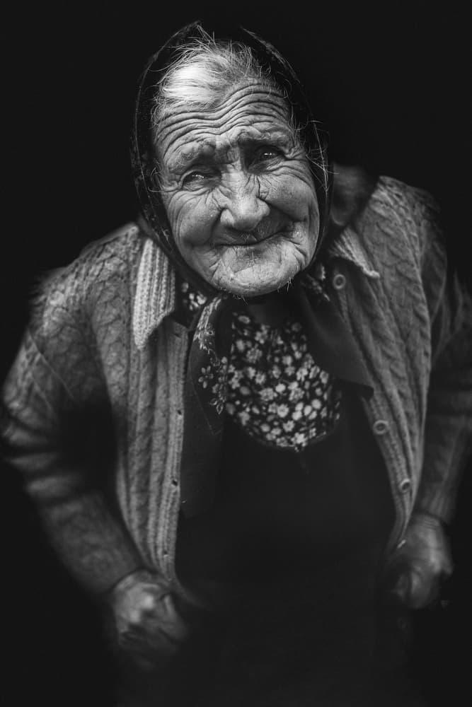 Grandmother's Warm Smile by Farid Kazamil — canvas wall art