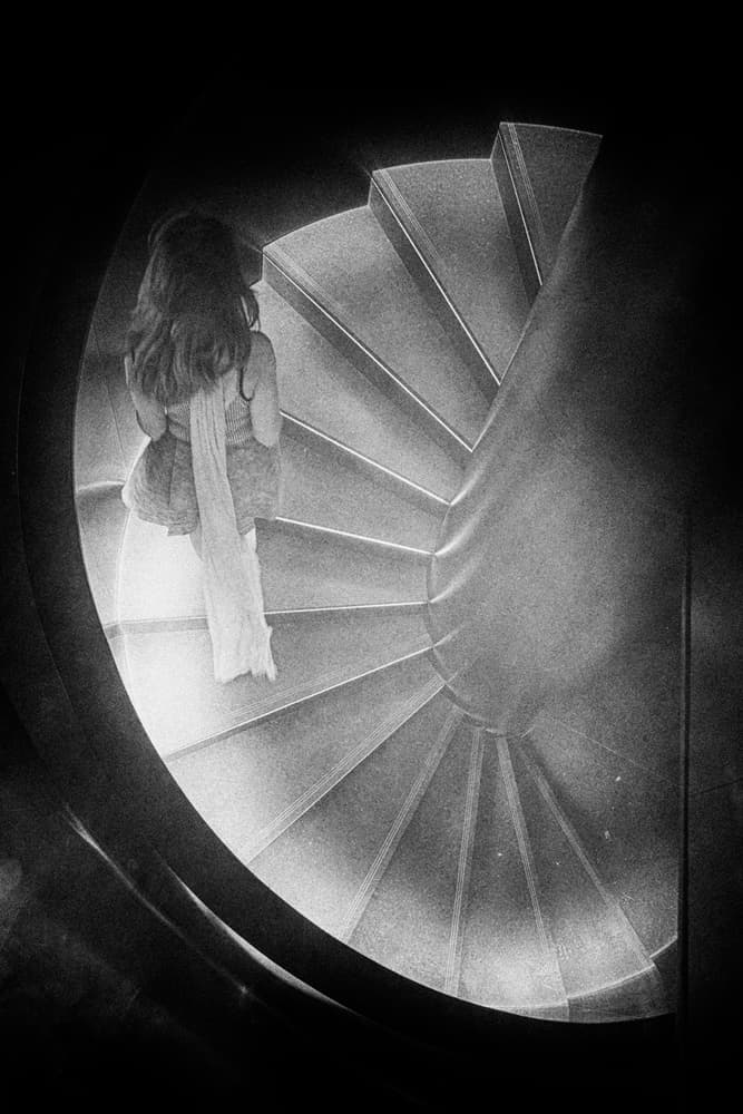 Mysterious Spiral Stairs by Enrico Facchetti — canvas wall art