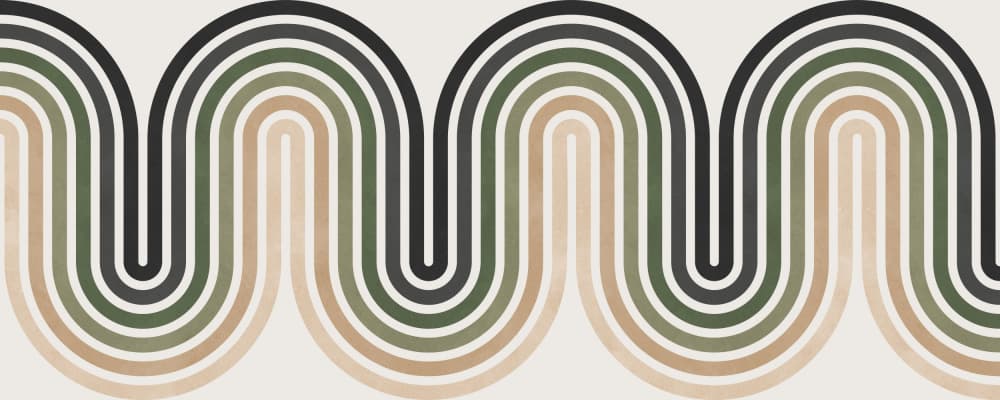 Earthy Wavy Lines by Vitor Costa — canvas wall art