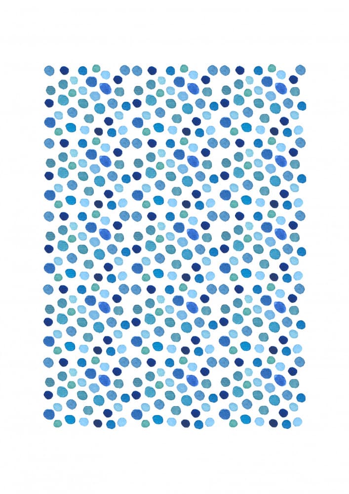 Blue Dot Pattern by Elizabeth C — canvas wall art