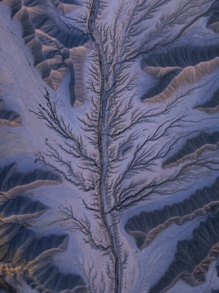Aerial Desert Channels by MIN LI — canvas wall art