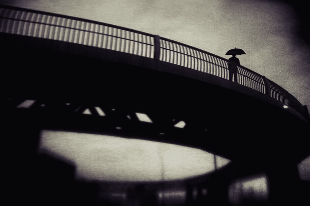 Dark Bridge Umbrella by Teruhiko Tsuchida — canvas wall art