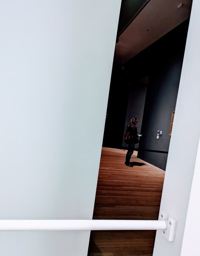 Quiet Museum Contemplation by Elizabeth Allen — canvas wall art