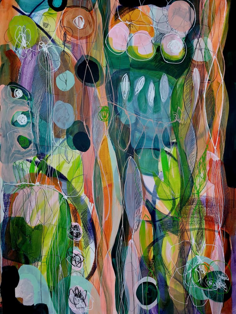 Organic Flowing Shapes by Monika Riethmueller — canvas wall art