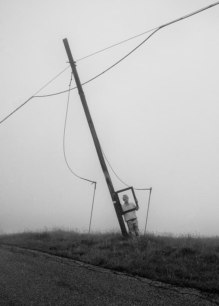 Man With Frame Fog by Carlo Ferrara — canvas wall art