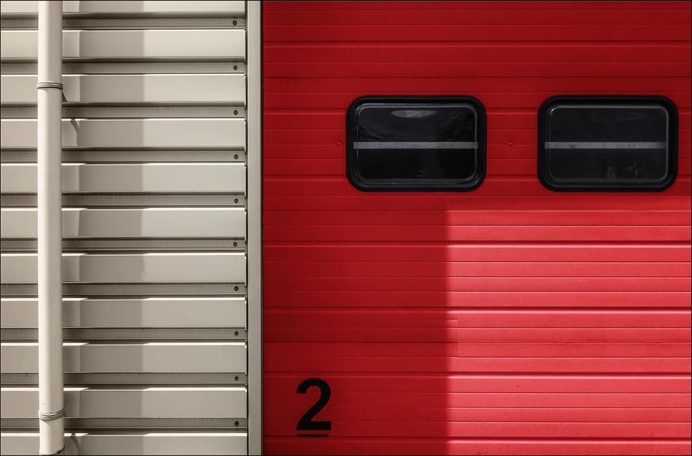 Red Garage Door Number Two by Henk van Maastricht — canvas wall art