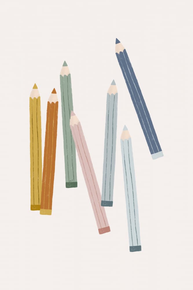 Creative Pencil Palette by Menina Lisboa — canvas wall art