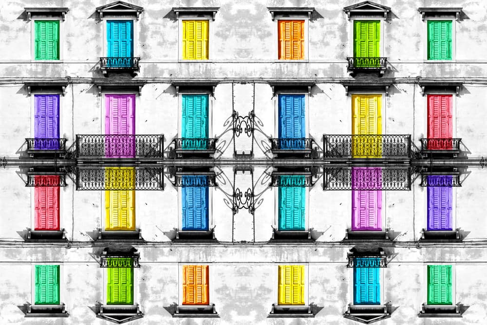 Vibrant Window Facade by Igor Shrayer — canvas wall art