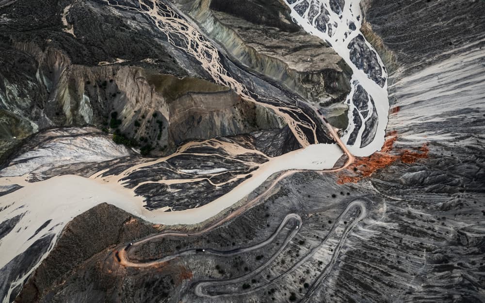 Braided River Valley by Dennis Zhang — canvas wall art