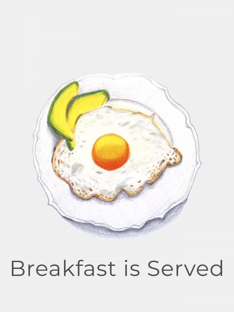 Sunny Side Up Breakfast by Elizabeth C — canvas wall art