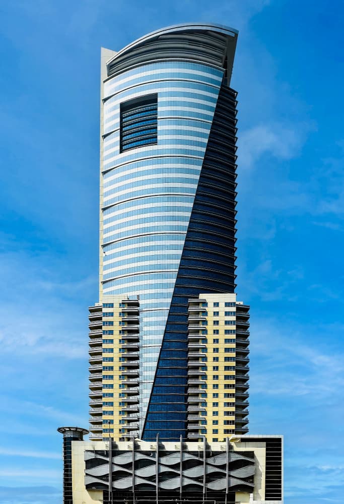 Curved Glass Skyscraper by Arnon Orbach — canvas wall art