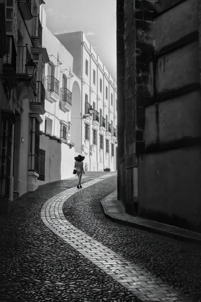 Elegant Walk Old City by Michel Groleau — canvas wall art
