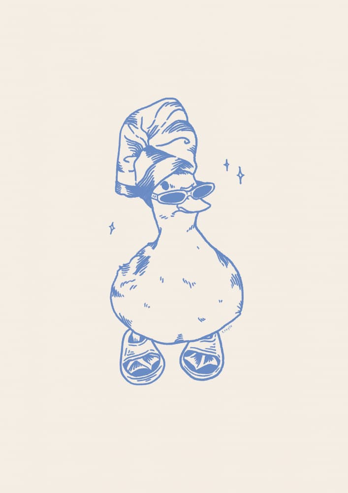 Cool Duck In Shades by Tara Royle — canvas wall art