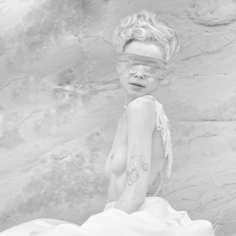 Ethereal Blindfolded Woman by Alexandra Fira — canvas wall art
