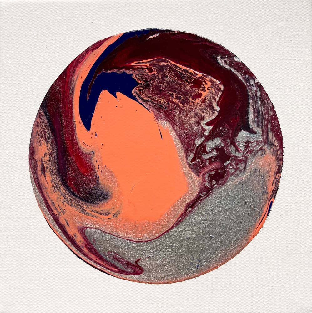 Vibrant Fluid Orb by Eleni Pratsi — canvas wall art