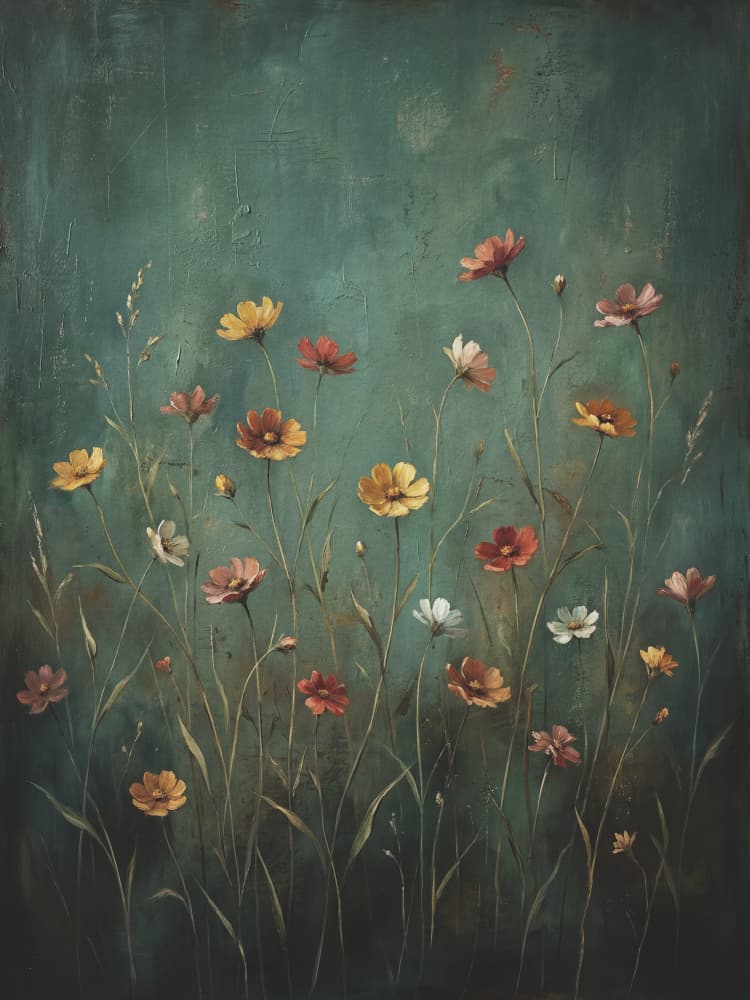 Colorful Wild Flowers by Andreas Magnusson — canvas wall art