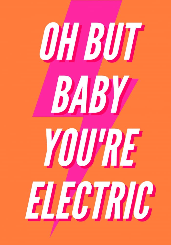 Oh Baby You're Electric by Athene Fritsch — canvas wall art
