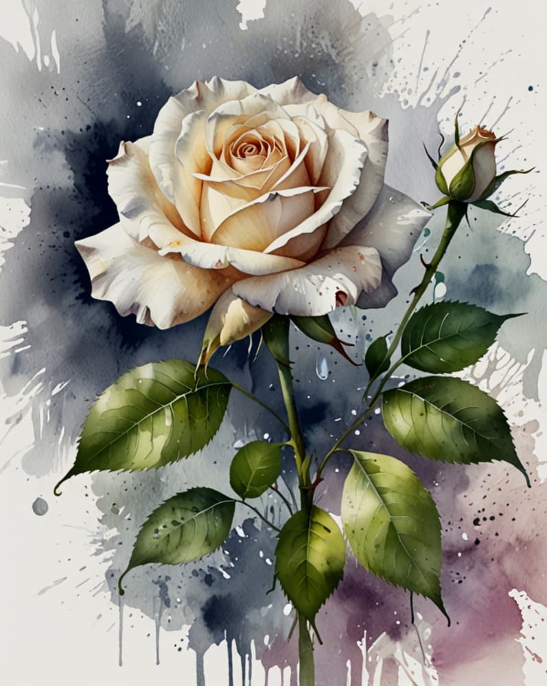 White Rose by Anda Bieza — canvas wall art