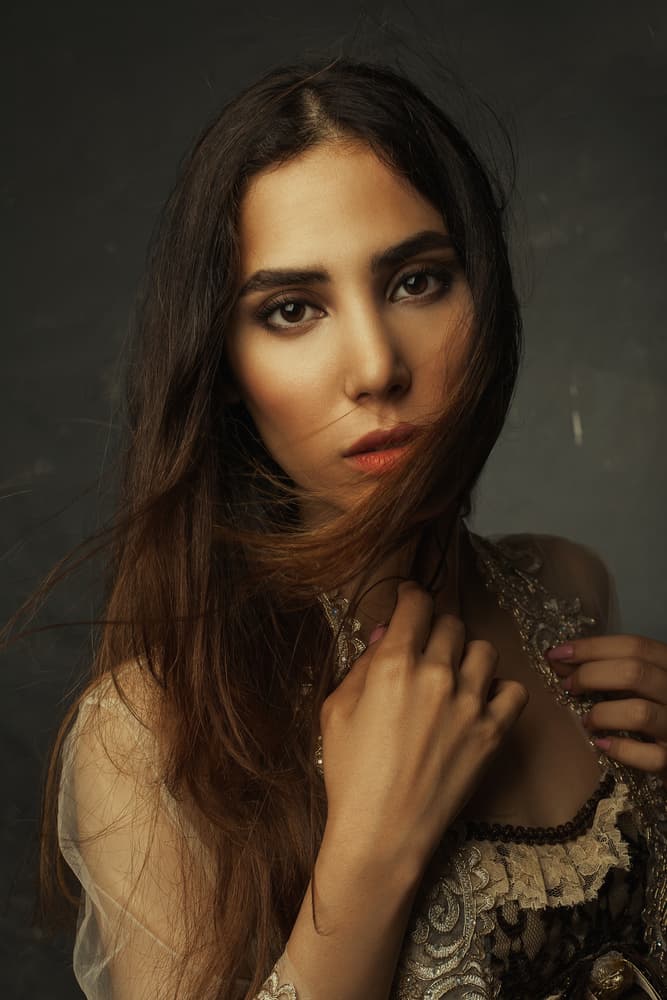 Elegant Woman Gaze by Mehdi Mokhtari — canvas wall art