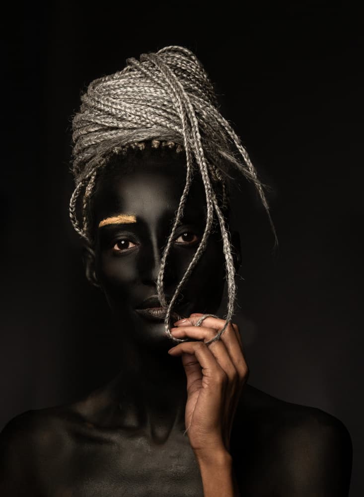 Dark Beauty Portrait by Svetlana Kirzh — canvas wall art