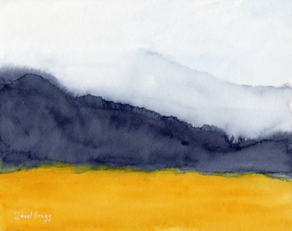 Serene Mountain Landscape by Janel Bragg — canvas wall art