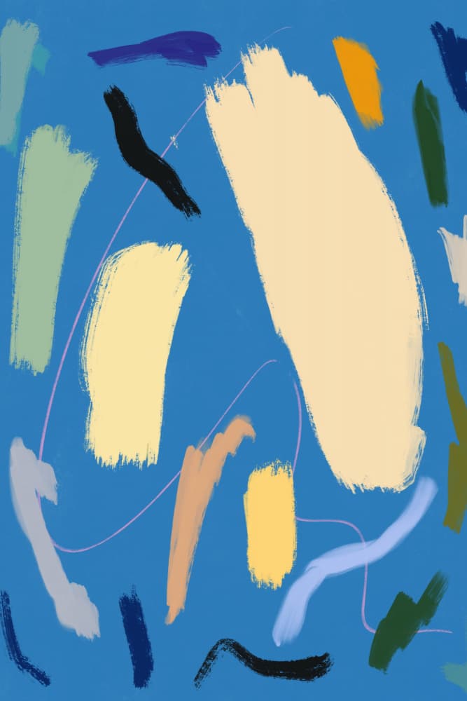 Colorful Abstract Strokes by Little Dean — canvas wall art