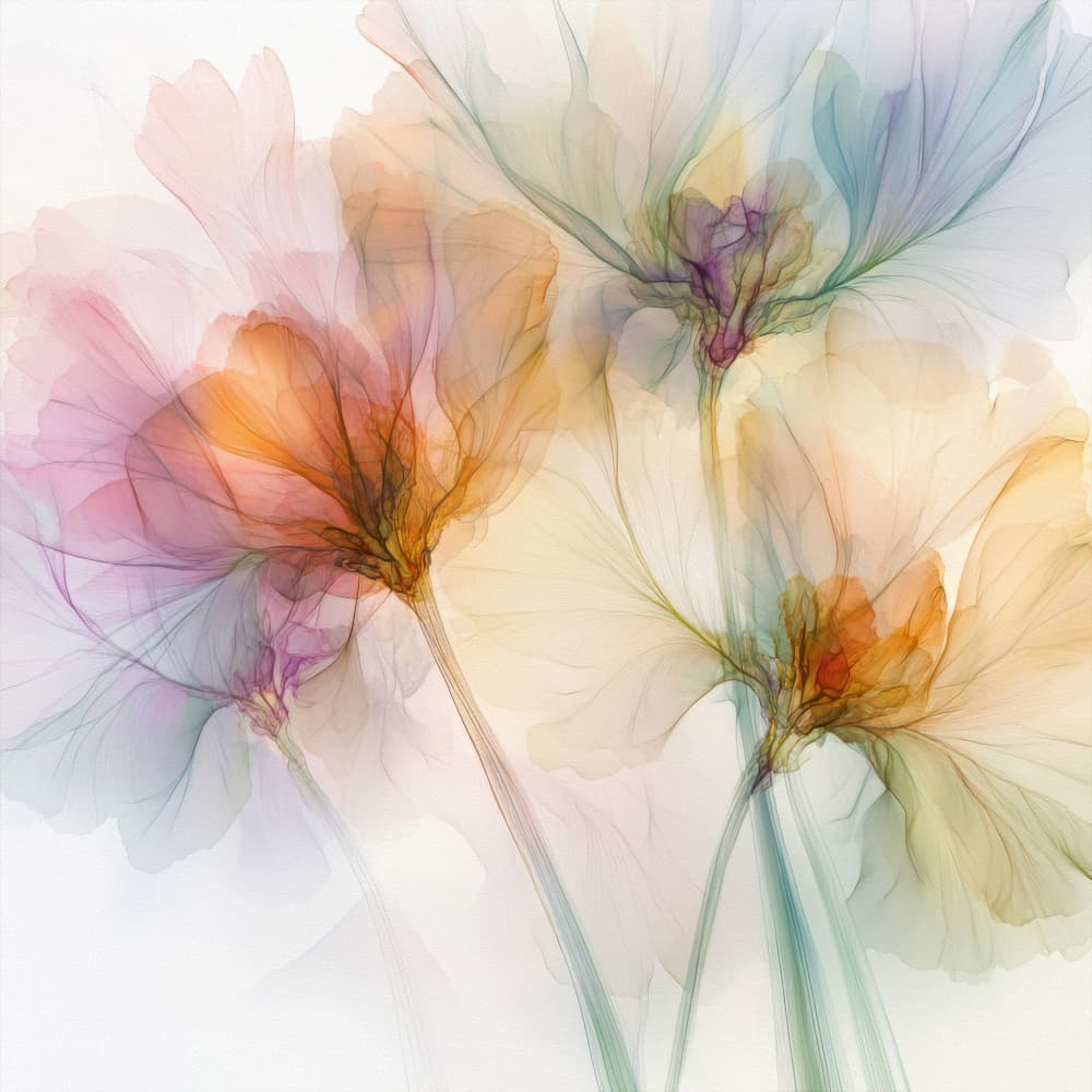 Ethereal Floral Bloom by Bilge Paksoylu — canvas wall art