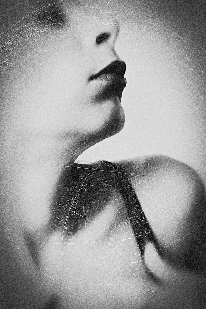 Sensual Woman Profile by Bogdan Bouşcă — canvas wall art