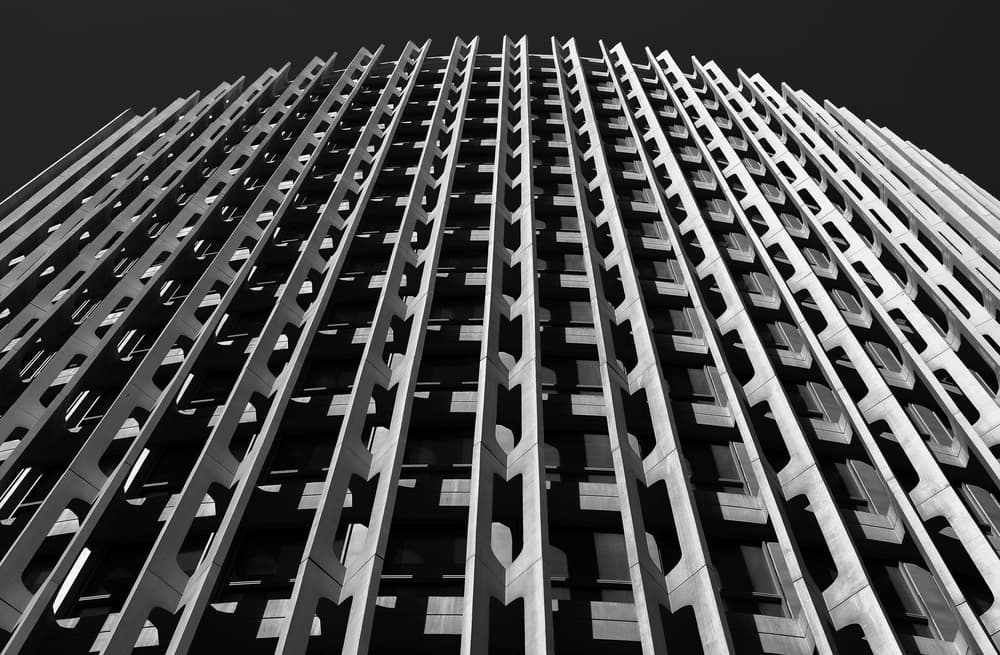 Modern Geometric Facade by Hans-Wolfgang Hawerkamp — canvas wall art
