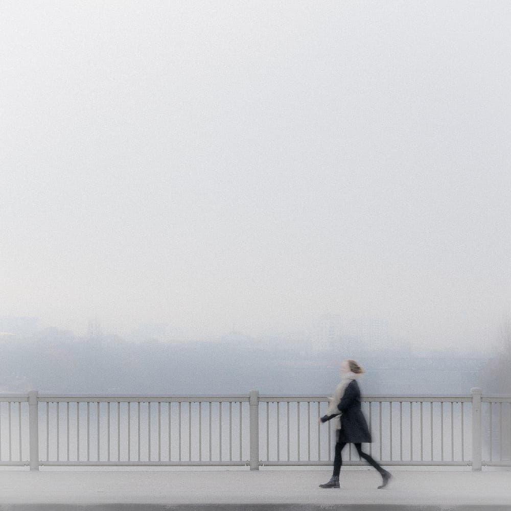 Misty Morning Walk by Andy Bauer — canvas wall art