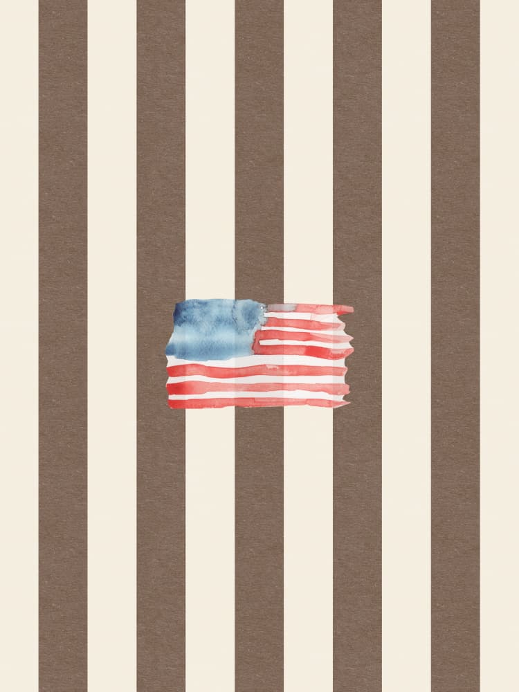 Rustic American Flag by Jolly and Dash — canvas wall art