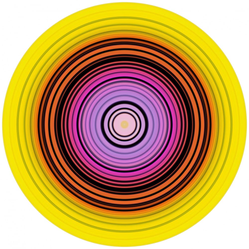 Vibrant Concentric Circles by PASLIER Morgan — canvas wall art