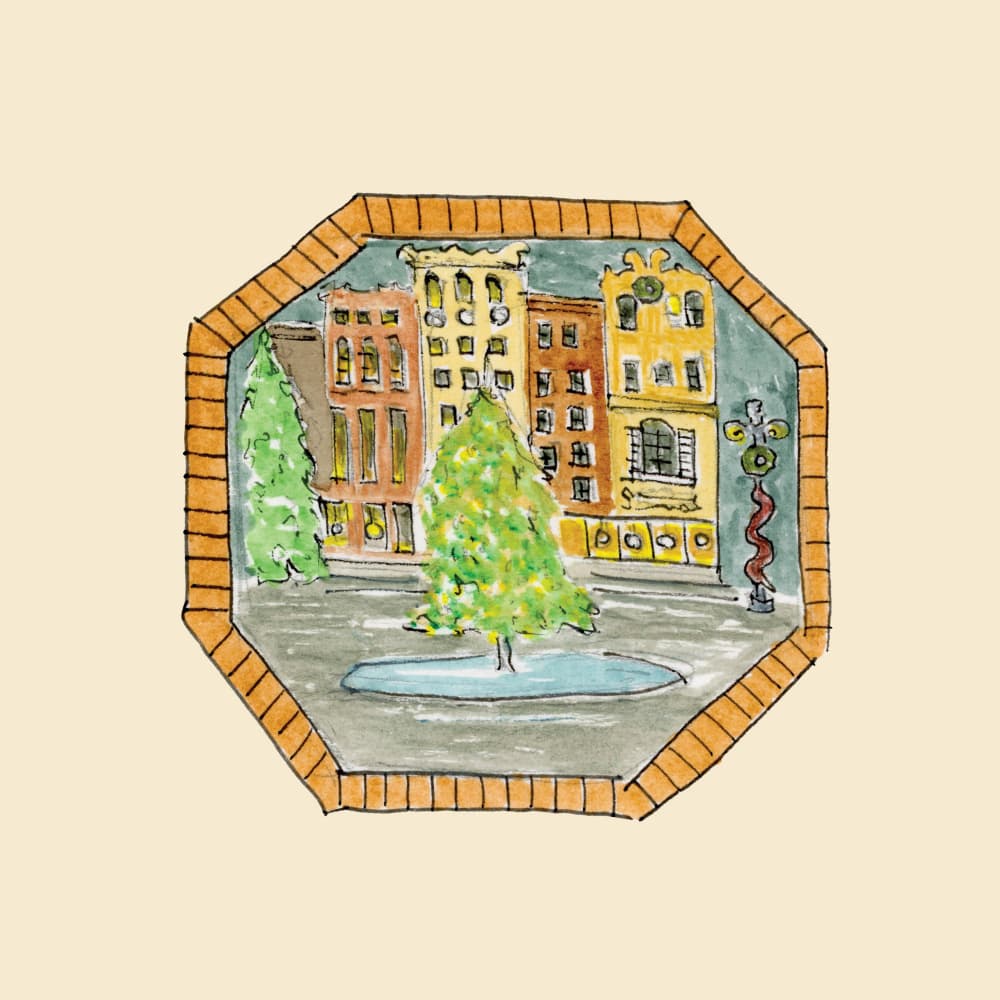 Festive Town Square by Breanna Megan Studio — canvas wall art